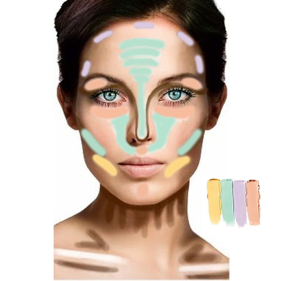 Set of 6 Sticks Color Correcting & Concealer Set - Blend Mineral Cosmetics