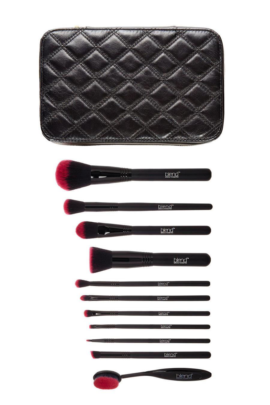 Professional Makeup Artist Complete 11-Piece Brush Kit - Pink - Blend Mineral Cosmetics